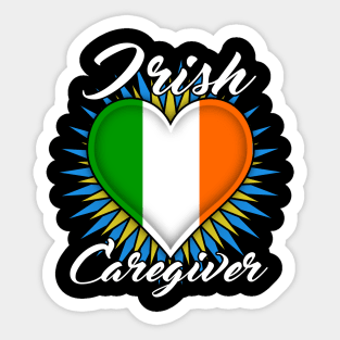 Irish Caregiver (white font) Sticker